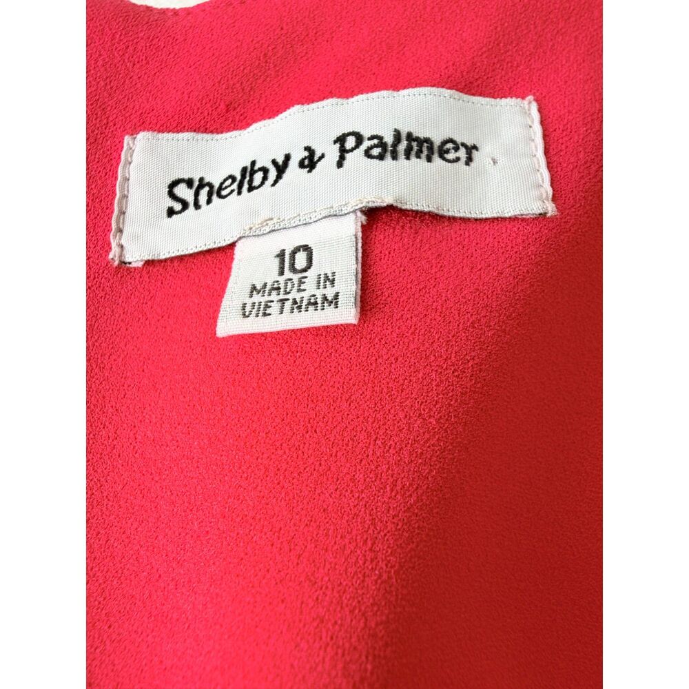 Shelby & Palmer Red 3/4 Bell Sleeve Sheath Dress Women's Size 10 Pre-owned - Picture 5 of 7